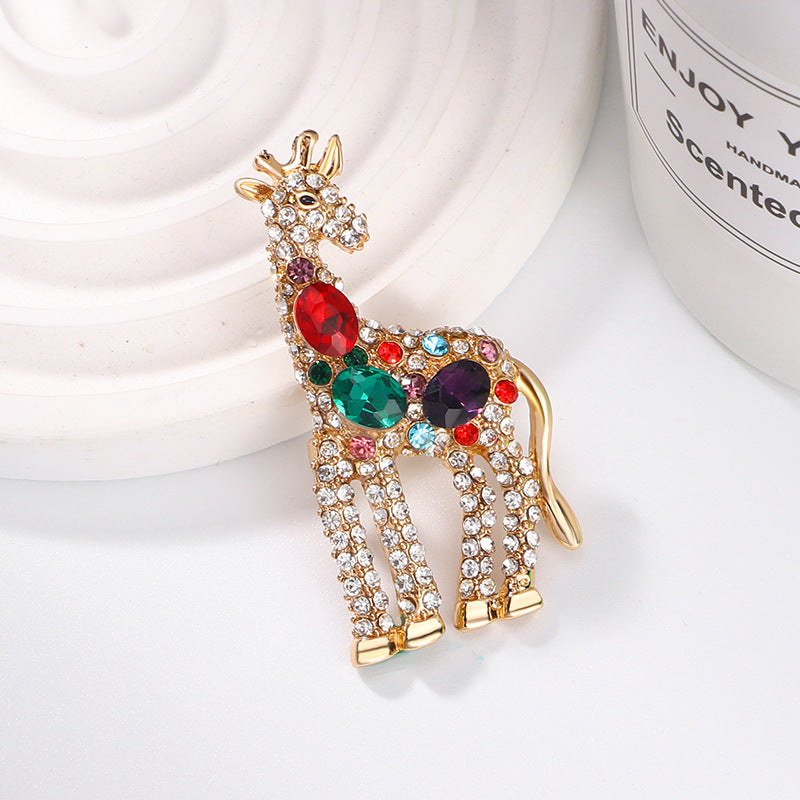 Giraffe Rhinestone Brooch PA5551