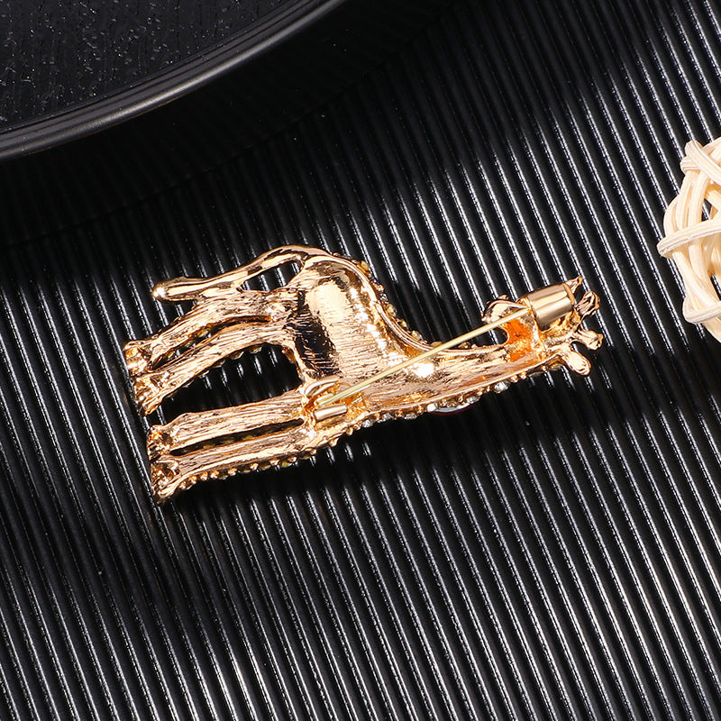 Giraffe Rhinestone Brooch PA5551