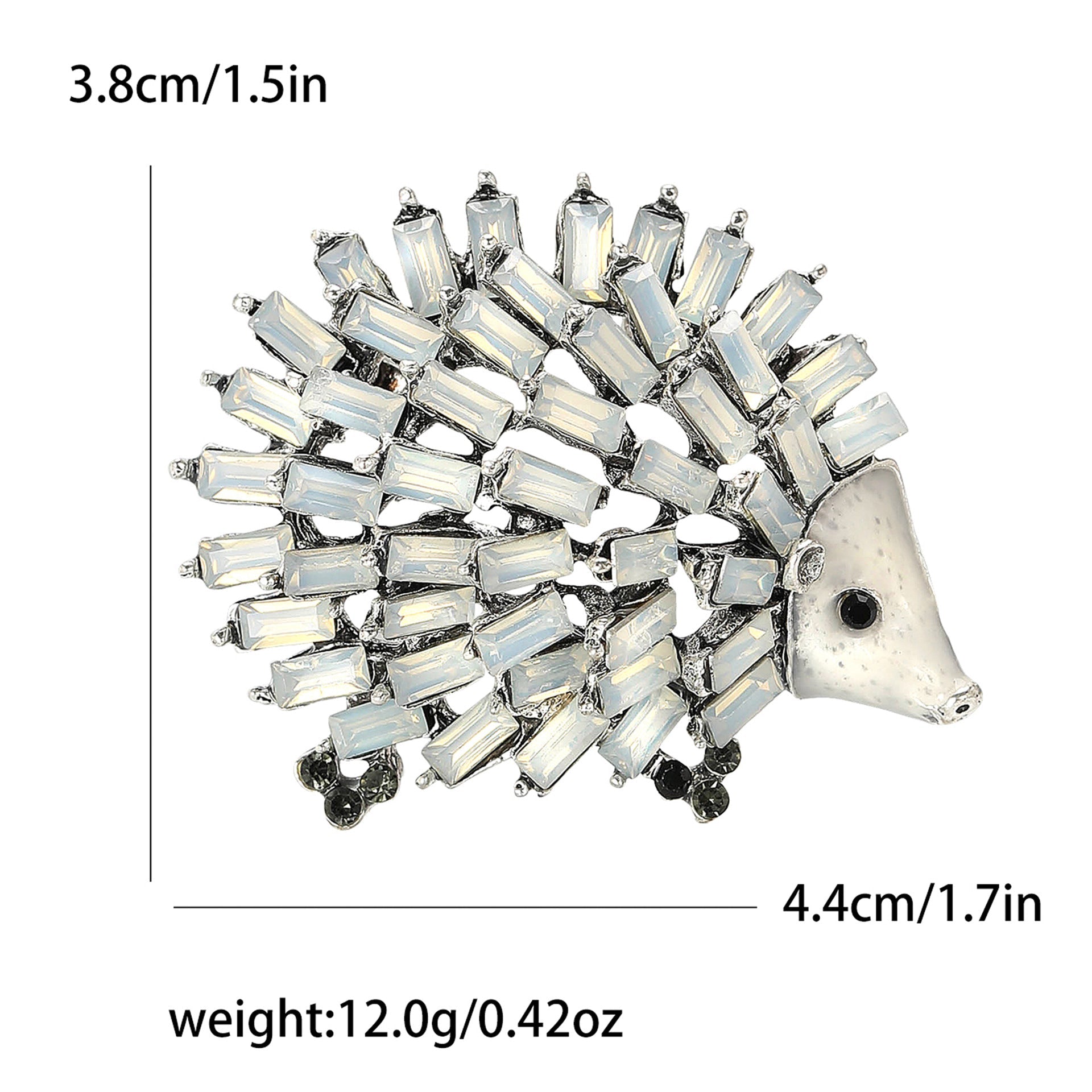 Hedgehog  Alloy Rhinestone Brooch PA5555