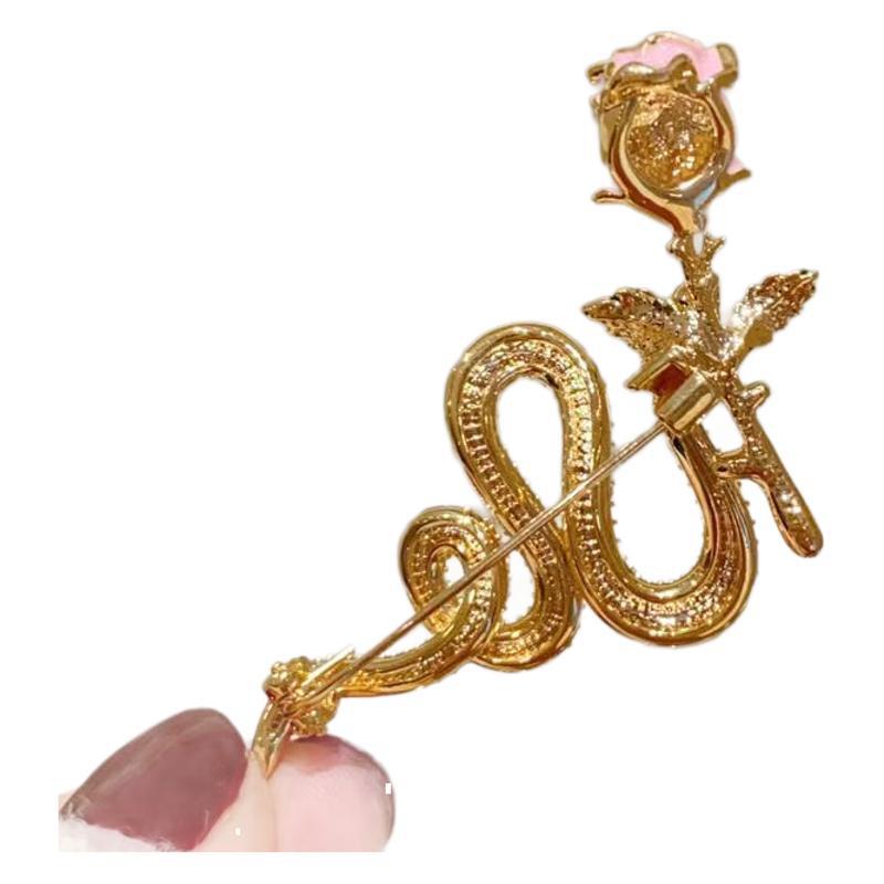 Rose Snake Brooch PA5556
