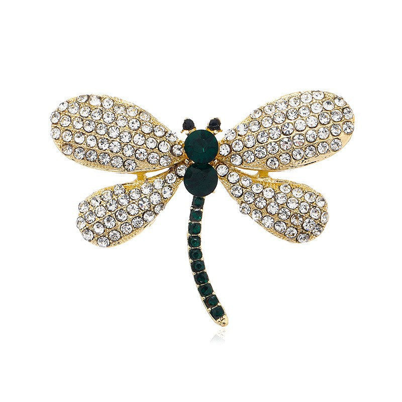 Dragonfly Alloy Rhinestone Brooch PA5559
