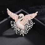 Swan Rhinestone Brooch PA5563