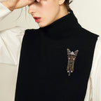 Butterfly Skull  Alloy Rhinestone Brooch PA5567