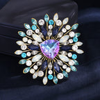 Vintage Style Large Crystal Brooch PA5571