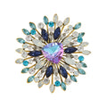 Vintage Style Large Crystal Brooch PA5571