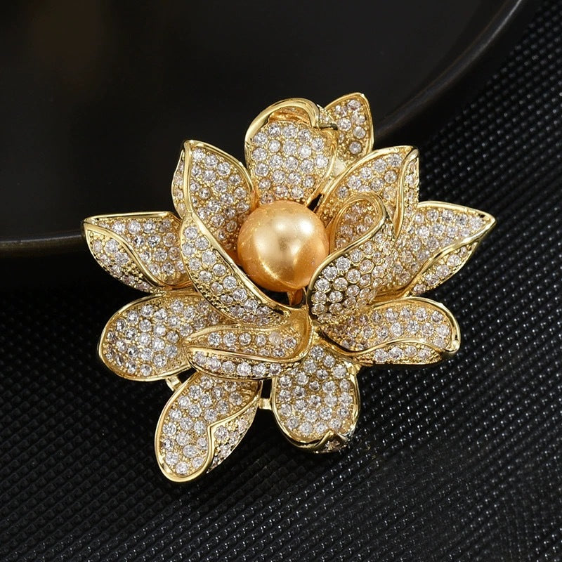 Lotus Pearl Brooch PA5620