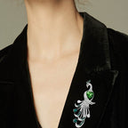 Elegant Peacock Rhinestone Brooch PA5630