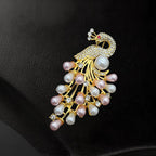 Peacock Pearl Brooch PA5632