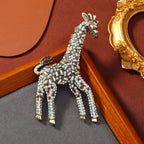 Giraffe Rhinestone Alloy Brooch PA5642