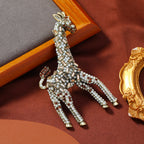 Giraffe Rhinestone Alloy Brooch PA5642