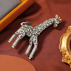 Giraffe Rhinestone Alloy Brooch PA5642