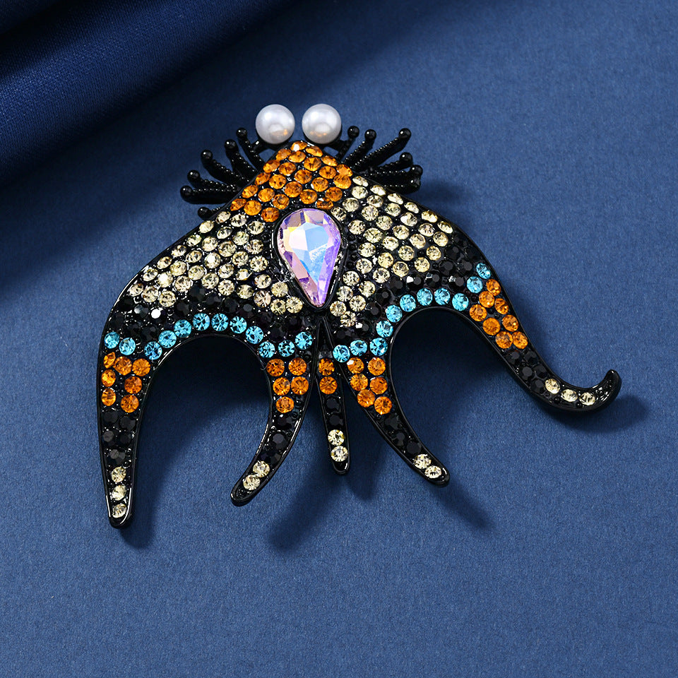 Angelfish Rhinestone  Alloy Brooch PA5649