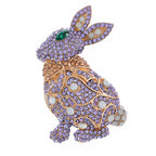 Rabbit Rhinestone  Alloy Brooch PA5651