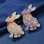 Rabbit Rhinestone  Alloy Brooch PA5651
