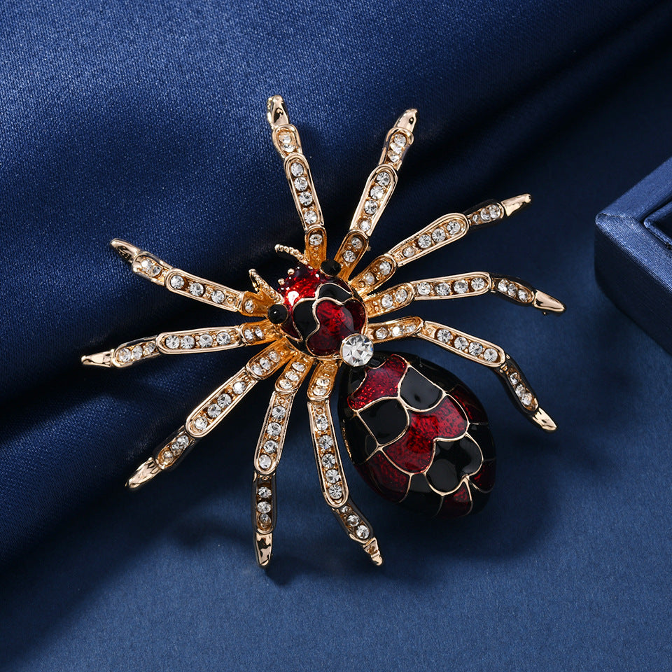 Spider Rhinestone Alloy Brooch PA5653