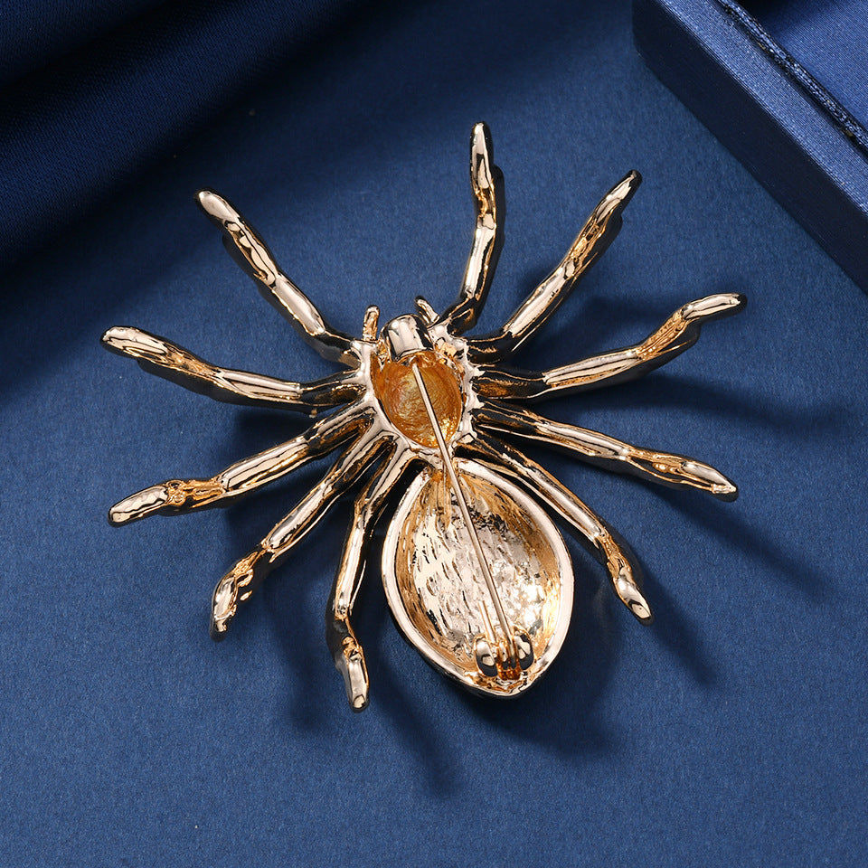 Spider Rhinestone Alloy Brooch PA5653