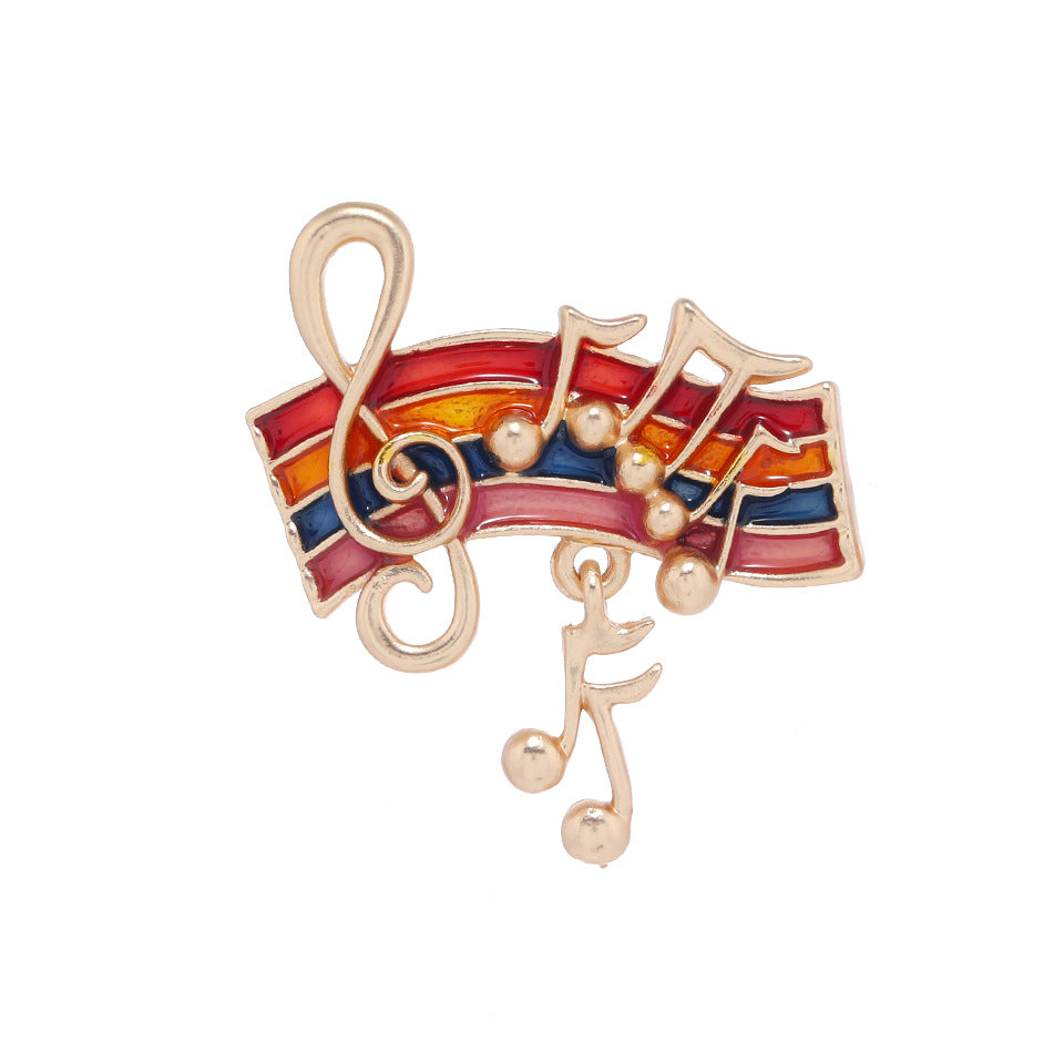 Staff Musical Note Alloy Brooch PA5657