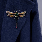 Dragonfly Rhinestone-Embellished Alloy Brooch PA5662 - view 3