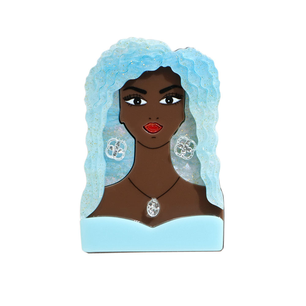 Woman Alloy Acrylic  Brooch PA5665