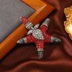 Starfish Rhinestone  Alloy Brooch PA5667