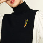 Girl And Pen  Alloy Oil Drop Brooch PA5672