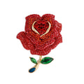 Rose Rhinestone-Embellished Alloy Brooch PA5675 - view 3