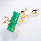 Bamboo Rhinestone  Crystal  Alloy Brooch PA5677
