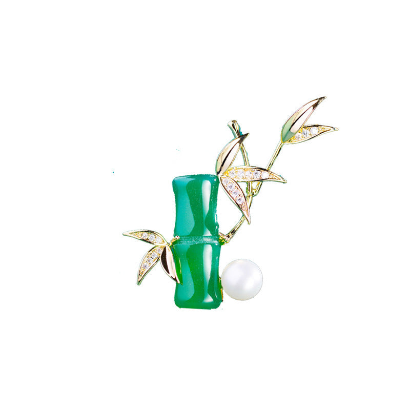Bamboo Rhinestone  Crystal  Alloy Brooch PA5677