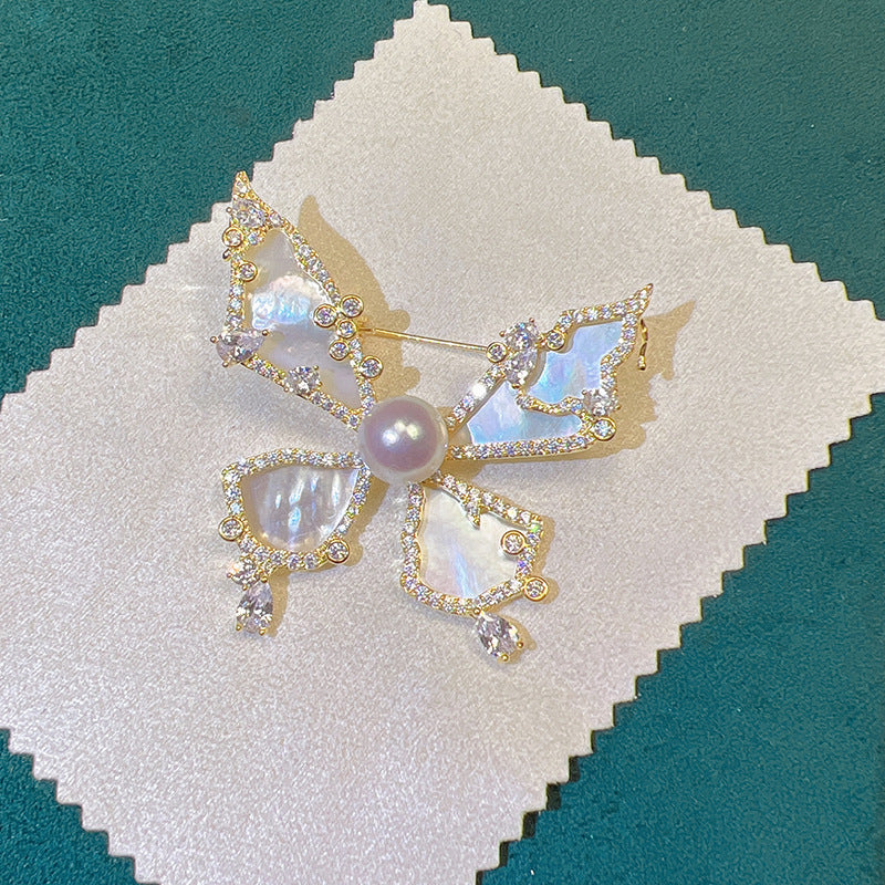 Butterfly Rhinestone  Alloy Brooch PA5678