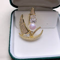 Sailboat Rhinestone Crystal  Alloy Brooch PA5689