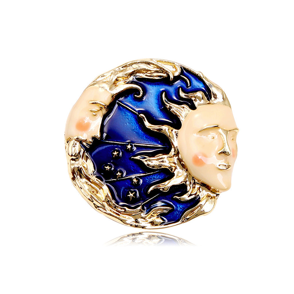 Sun God  Rhinestone  Alloy Brooch PA5704