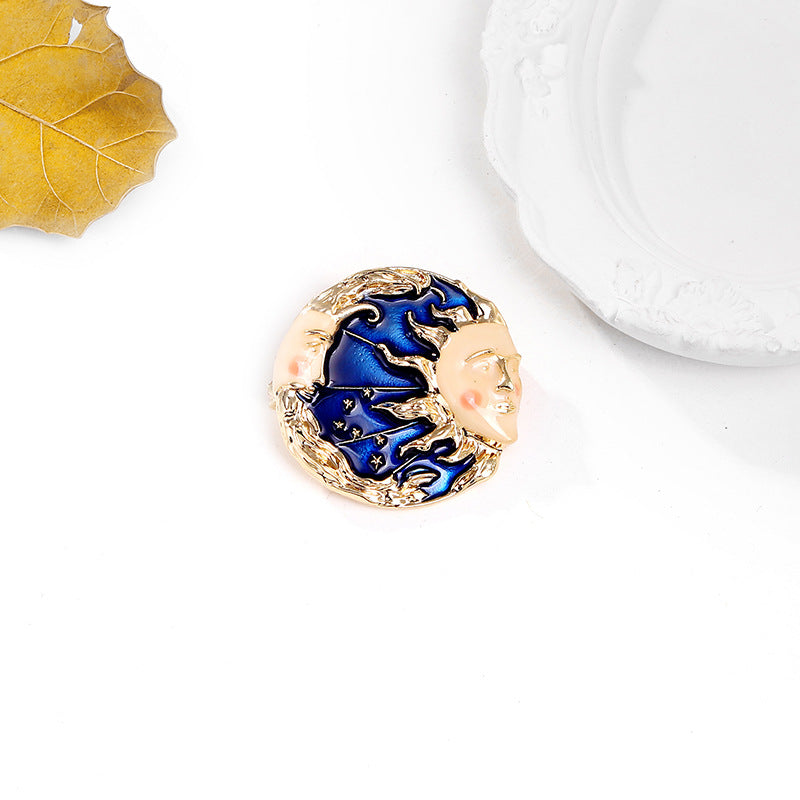 Sun God  Rhinestone  Alloy Brooch PA5704