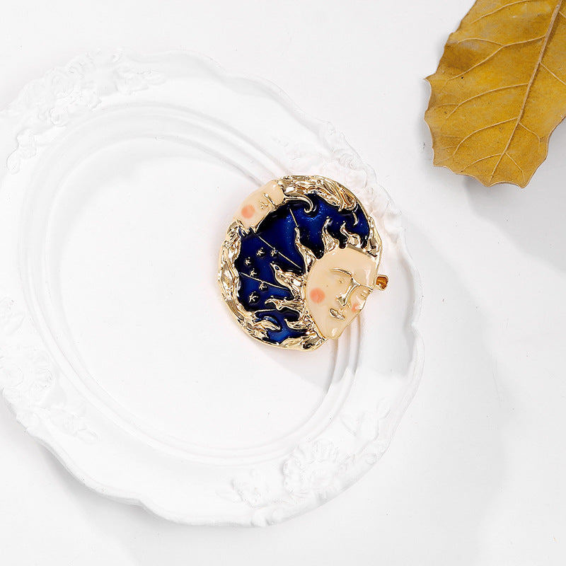 Sun God  Rhinestone  Alloy Brooch PA5704