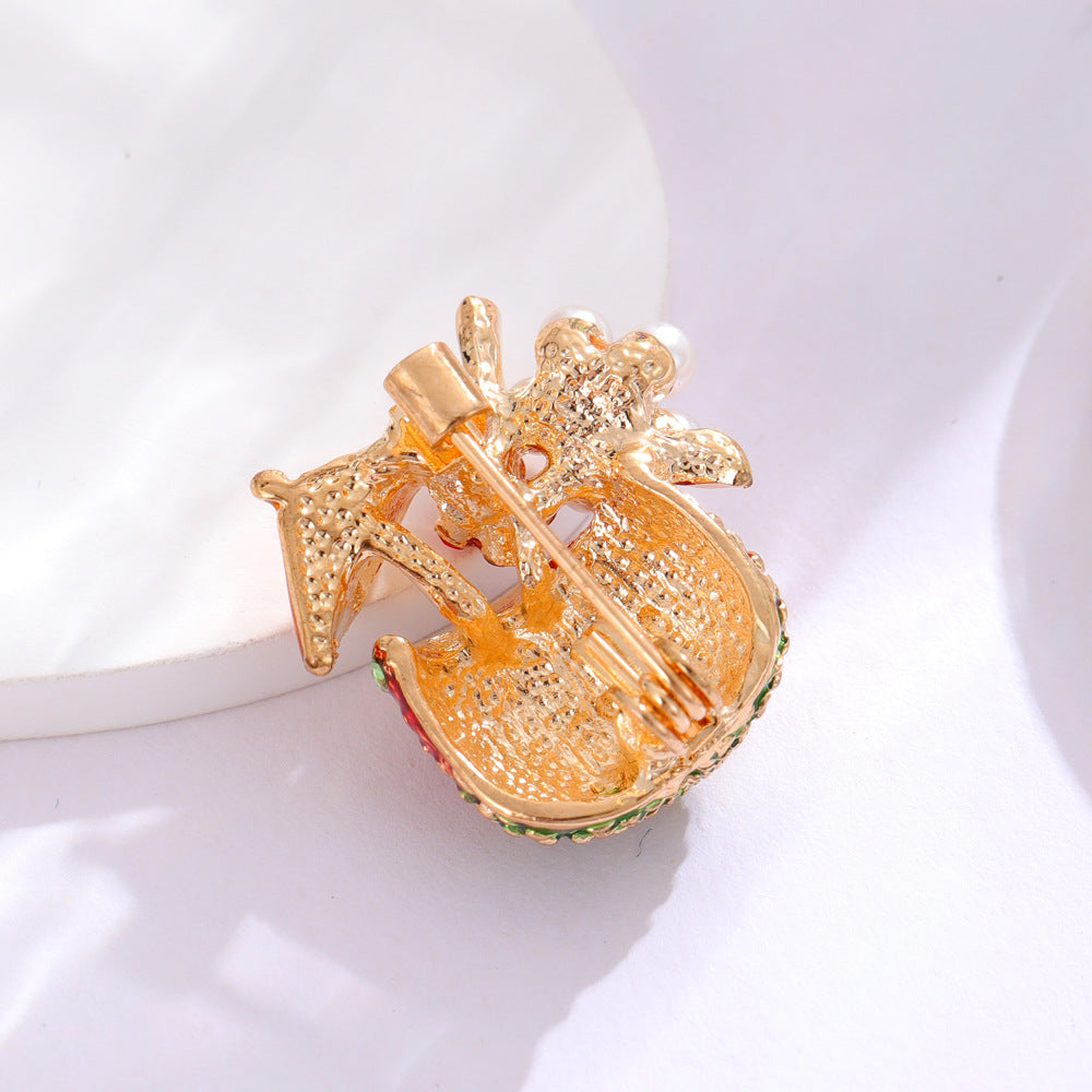 Fruit Punch Rhinestone  Alloy Brooch PA5707