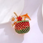 Fruit Punch Rhinestone  Alloy Brooch PA5707
