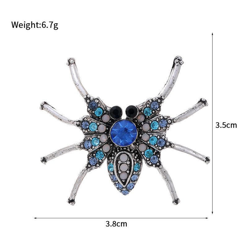 Butterfly Spider Rhinestone  Alloy Brooch PA5709