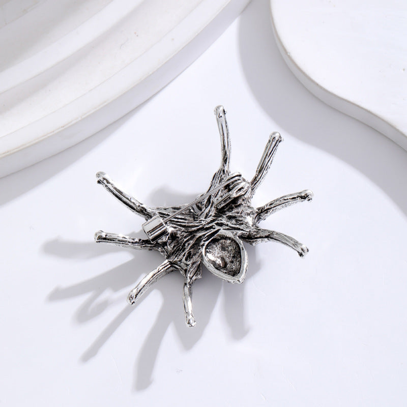 Butterfly Spider Rhinestone  Alloy Brooch PA5709