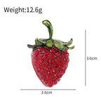 Strawberry Rhinestone Alloy Brooch PA5714