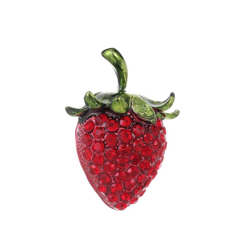 Strawberry  Rhinestone  Alloy Brooch PA5714