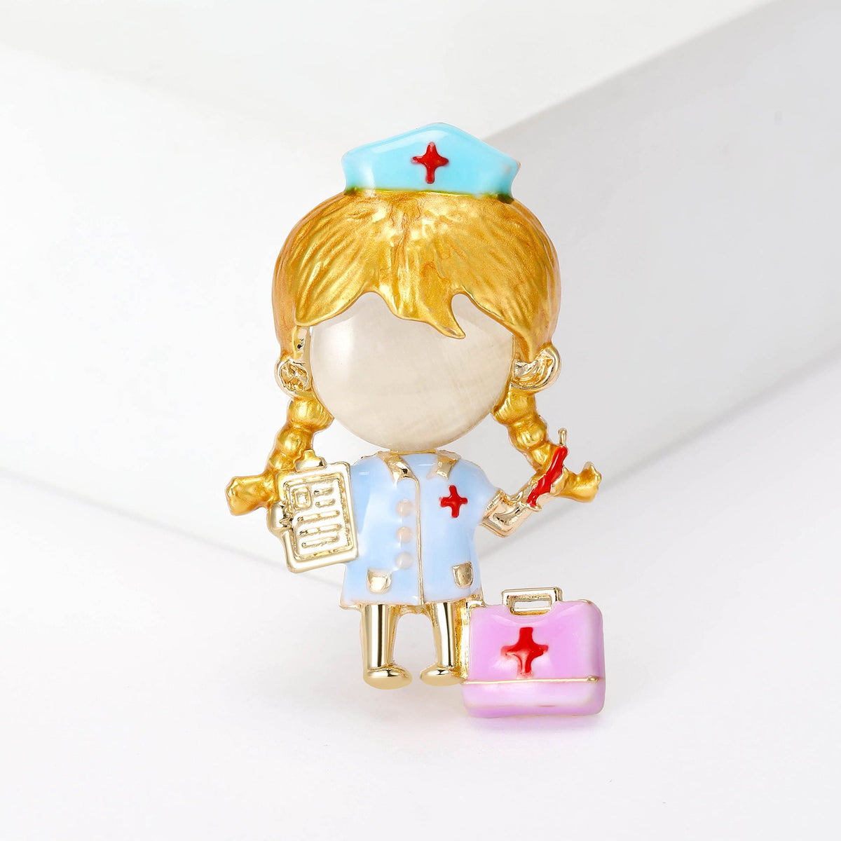 Nurse girl Rhinestone  Alloy Brooch PA5718