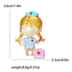 Nurse girl Rhinestone  Alloy Brooch PA5718