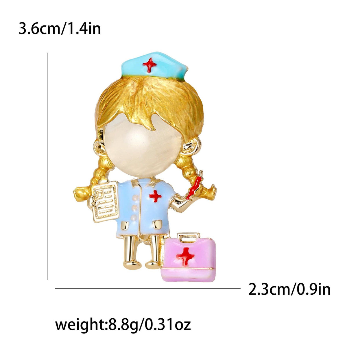 Nurse girl Rhinestone  Alloy Brooch PA5718
