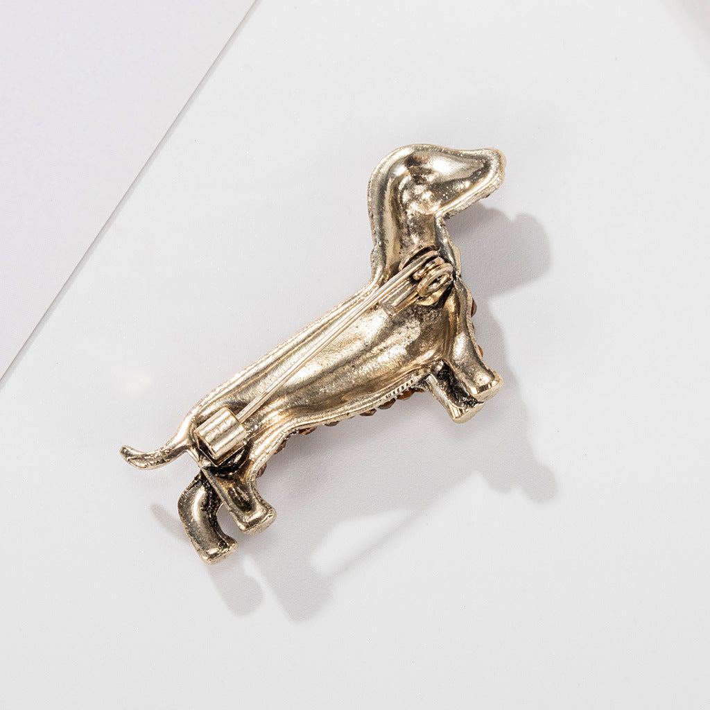 Dog Rhinestone Alloy Brooch PA5719