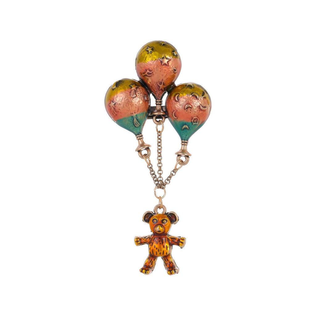 Balloon Bear  Rhinestone  Alloy Brooch PA5720