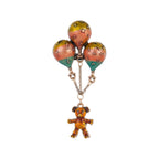 Balloon Bear  Rhinestone  Alloy Brooch PA5720