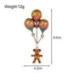 Balloon Bear  Rhinestone  Alloy Brooch PA5720