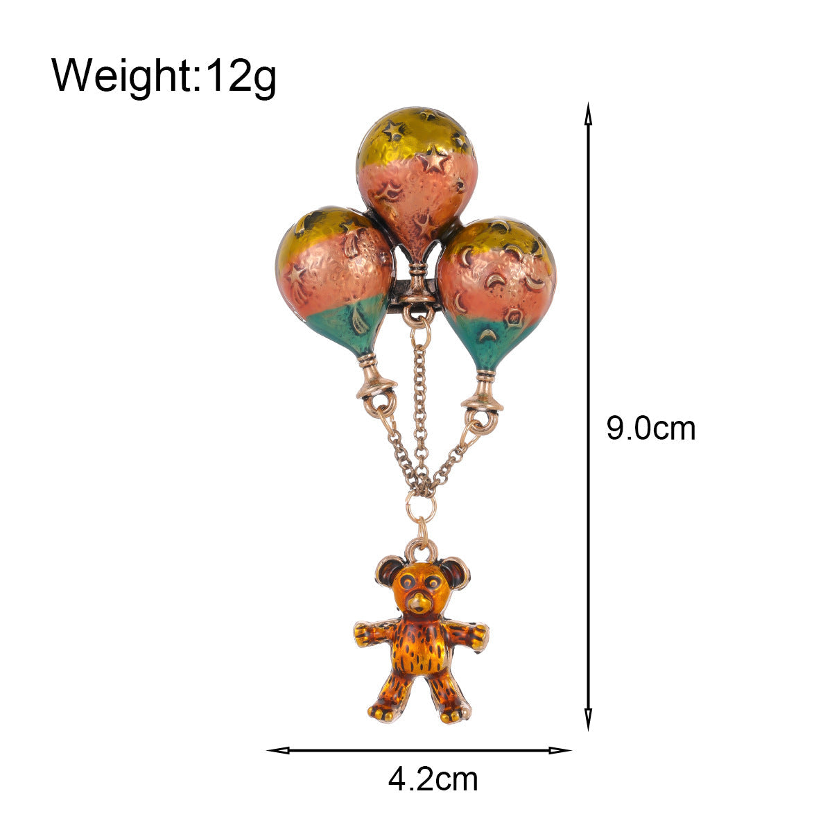 Balloon Bear  Rhinestone  Alloy Brooch PA5720