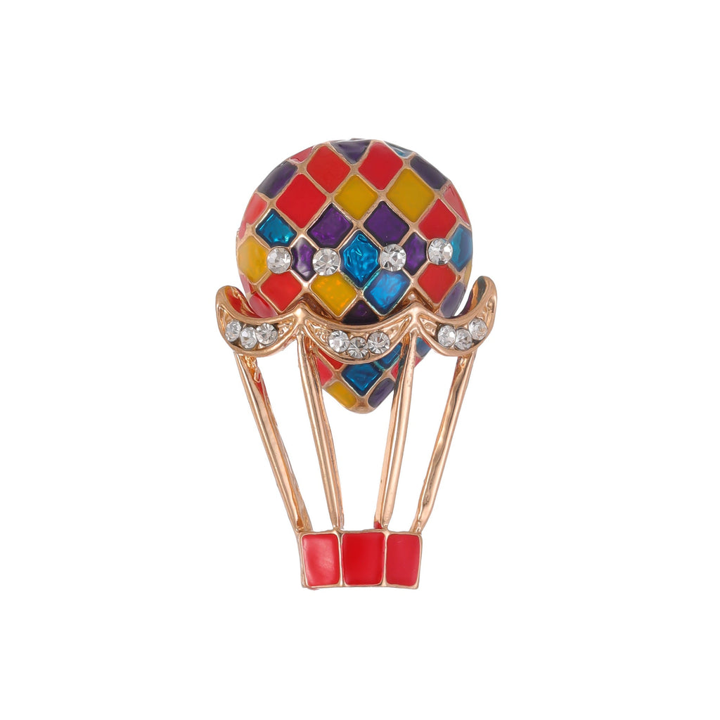 Hot Air Balloon Rhinestone  Alloy Brooch PA5722