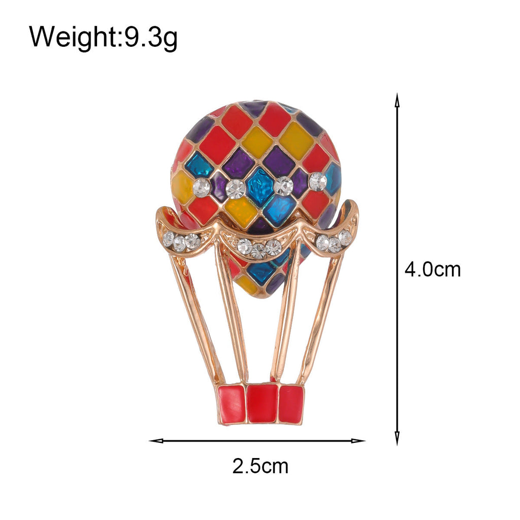 Hot Air Balloon Rhinestone  Alloy Brooch PA5722