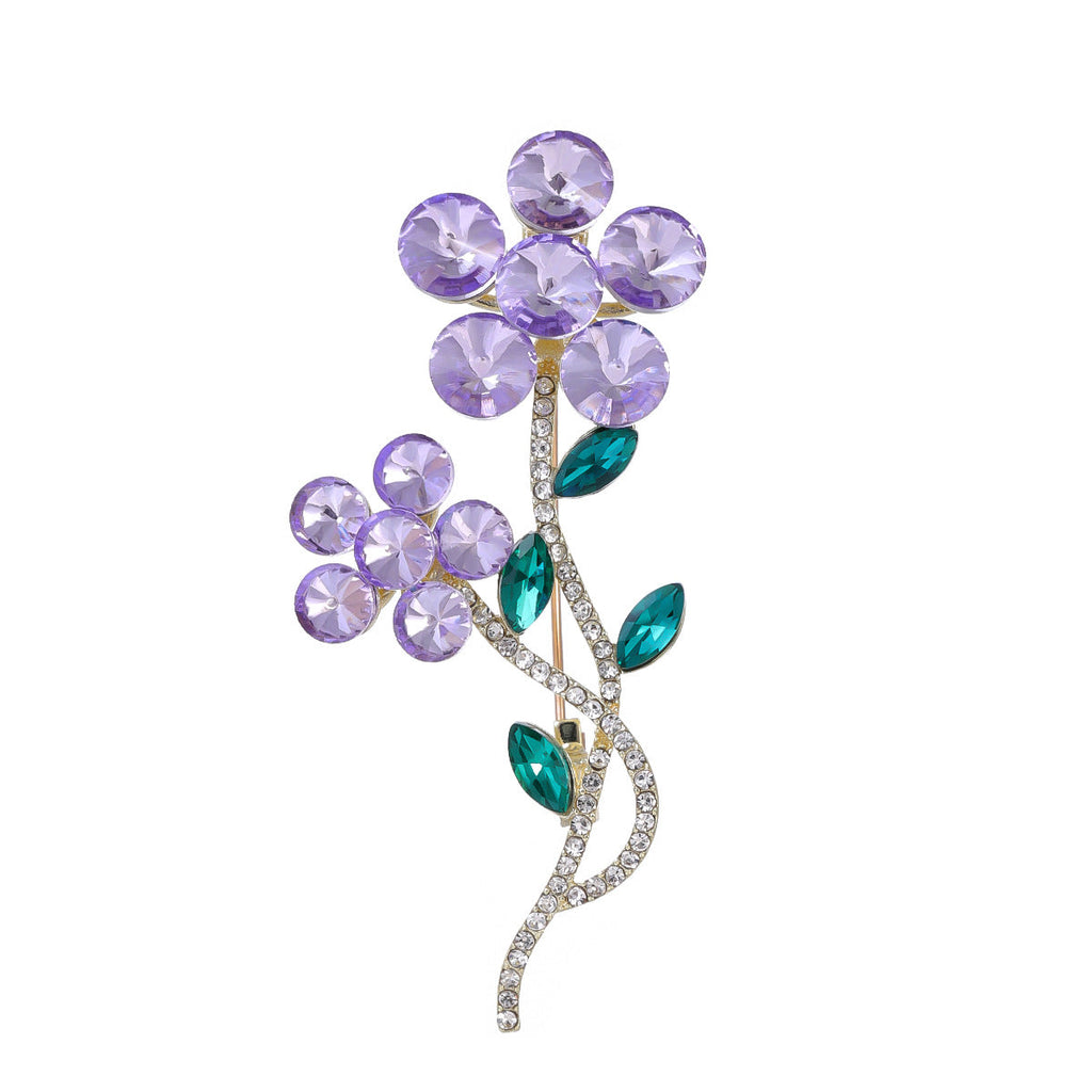 Flower  Rhinestone  Alloy Brooch PA5725